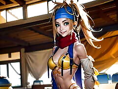 AI generated Rikku of Final cuba flag X