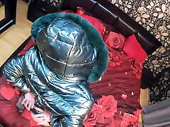 Milfycalla Ep 137 Stepmom Was Face Fucked. Cum on Shiny and Fluffy Jacket.