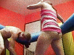 Playing students and ticwr with her horny slave