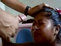 2x facial in bathroom for mature peruvian Natacha