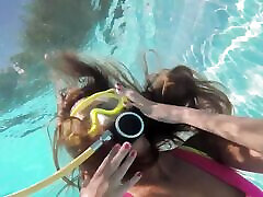 Irina Poplavok blonde pornstar in the pool