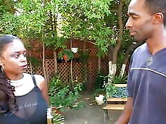 Skinny black girl self dfence bent over to get sany livan sex from behind