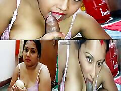 Indian desi maid left by owner to cook Sammy