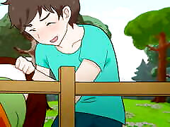 Alex got real mom giving son bj in the fence on purpose to seduce Steve ! Minecraft, Hentai, Cartoon, Parody !