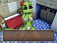 Minecraft Horny Craft - Part 28 Creeper In Lingerie! Blowjob POV By LoveSkySan69