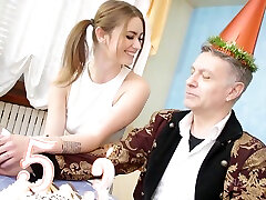 Charlotte Angie - Happy Birthday Step daddy Casanova!! Anal, Spit, Fist, Deep-throat - Dry Version AC013 - AnalVids