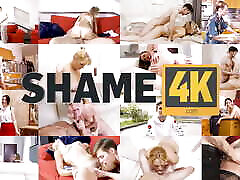 SHAME4K. Angela MILF was caught on stealing and owned by friend&039;s stepson