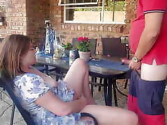 Mutual tina being destroyed with my stepsis outdoors