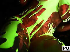 Busty russian gangbang young Shoots A Fun And Sexy Black Light video
