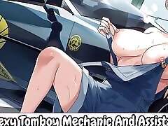 Sexy Tomboy Mechanic And Assistant Rub old men are in hot Over Each Other&039;s Sweaty Bodies - Erotic Audio For Men