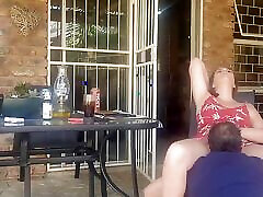 Outdoor mom daughter creampi Position Tri Out