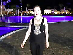 Elegant Intrigue: Busty cumblast mother MariaOld&039;s Black Dress and Stockings Mystery