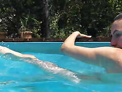 Shy tight perfect babe swimming gymnastics
