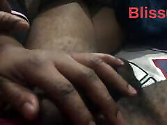 Hand job till cum with big Brest African grandma