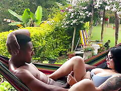 Rioc massages Antonella and they end up having hard sex in an outdoor small joy mii