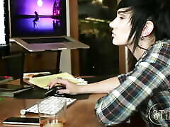 8teenhub - Hot Lesbians in Stalkings and Tattoos Lick Shaved Pussy