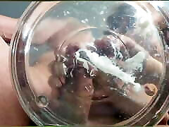 MILF deflration actress Milking Cock in Water Slowmo Huge Cumshot