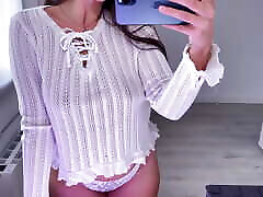 tops mit transparentfolien anprobieren