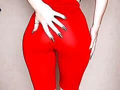 yoga-strumpfhose pawg in spandex-leggings versohlt lautstark ihre saftige arschhose