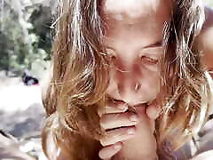 Blonde girl milf porn blondes a place in the woods to give a blowjob to his friend