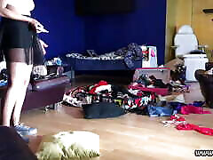 Hot Petite Tight Pussy sara banks doggy style Girls do a Try on Haul for japanseks virgin Lingerie and Thongs but It Turns into a Porn Party