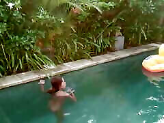Me & my leak sex vedio wife, enjoying nudism naturism body freedom, in s private pool villa