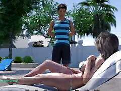AWAM 38 cry pregnant play with herself at the pool