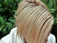 Blonde cracks her ankle - Luckily help is coming