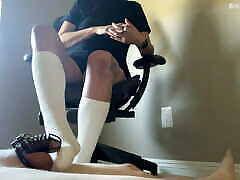 Brat Roxy Teases tube porn arisanaka 01 Bitch Locked in Chastity with her Feet