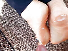Amateur Blonde Mature Wife Enjoys Footjob, Footworship and Sex
