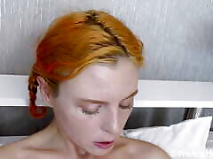 Eva Strawberry masturbates in bed with her toy