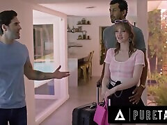 Lovely Slim Teen Cutie Easily Manages To Please Her BFs BBC & His Friends BWC In Gonzo 3-some