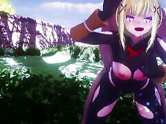 KonoSuba! Darkness enjoys outdoor sex as an exposure freak