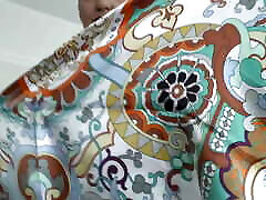 Satin Scarves boobs hd video Show
