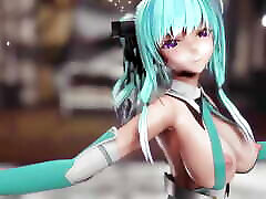 Saint Louis Hentai Undress Dance Azur Lane Wiggle Wiggle Big Boobs Mmd 3D Clear Blue Hair Color Edit Smixix