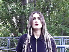 GERMAN SCOUT - First Anal at Pickup Casting for Big cuckold wife creampi Teen Crystal Richi