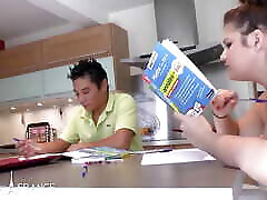 FFM Huge boobed Naughty mom teaching teens with sodomy and young african scat swapping