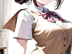 Hentai Anime Art Seduction of a Cheeky Jk Generated by Ai