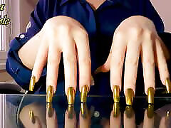 Tapping Nails Golden Nails