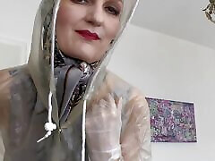 Transparent Rain Cape JOI - Cum on My Rain Poncho