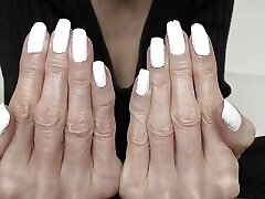 Beautiful Hands - White Long Fingernails