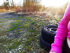 Happy Titslapping in the woods and parking lot