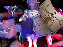 3d grandi tette cosplay slut indossare vestito carino sesso con bbc