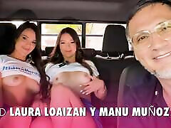 kolumbianische schönheiten lau loaizan und manu munoz essen sich gegenseitig auf der juan bustos road