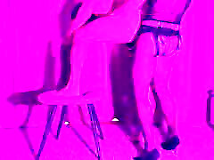 He worshiped his mistress&039;s feet. xpornsvideo com on a chair.