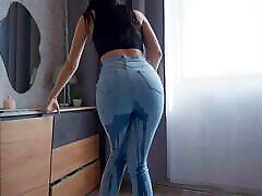Crying Desperation Pee in groping tube taxi asian and Panties