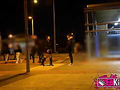 Seducing random guys in public! Amanda Luxor wants dandom guys to become porn performers