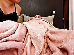 close up of real amateur wife giving great morning blowjob and swallowing the load