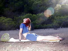 Outdoor Forest anal teen 18 blowjob with Happy Baby Pose!