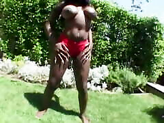 After the Outdoor Striptease This deep crack Girl with Fake Tits Got a Double Penetration Indoors